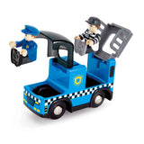 Coche de policía con sirena