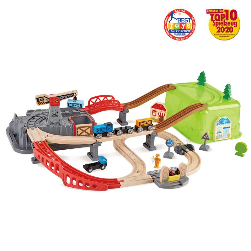 Juego de bloques ferrocarril | HAPE | E3764 | Lenguaje Verbal