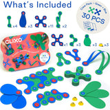 Kit mágnetico 30 piezas verde-azul
