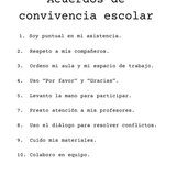 Lámina acuerdos de convivencia escolar