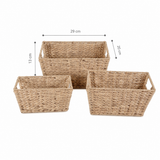 Set de 3 canastos rectangulares