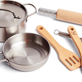 Set de olla, sartén y utensilios