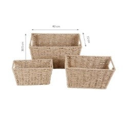 Set de 3 canastos rectangulares | BELEDUC | 842506 | Identidad y Autonom