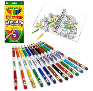 Lapices de colores crayola borrables 12 col